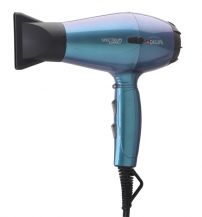 Фен DEWAL Spectrum Compact бирюзовый хамелеон, 2100 Вт, ионизация, 2 насадки