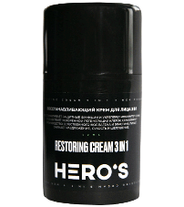 Восстанавливающий крем для лица мужчин 3 в 1 HERO'S - 50 мл