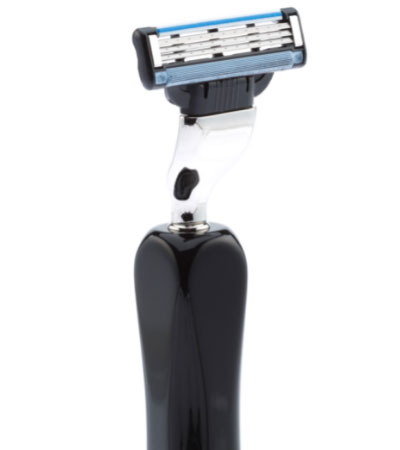 Станок для бритья Mondial, MACH3, каучуковая смола, никелированная латунь, рукоять - черный цвет