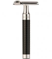 Т-образная бритва MUEHLE ROCCA, сталь, черный акцент, closed comb