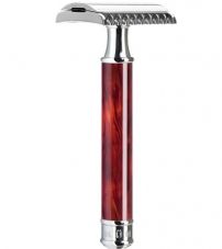 Т-образная бритва MUEHLE TRADITIONAL, смола черепахового цвета, open comb