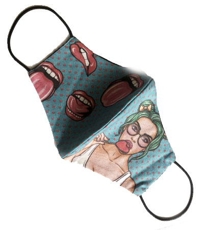 Защитная маска многоразовая "Губки" женская