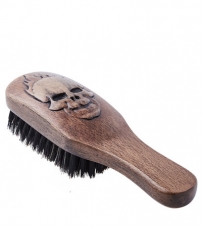 Щетка для укладки волос и бороды DEWAL "BARBER STYLE", натуральная щетина, 7-рядная CO-107
