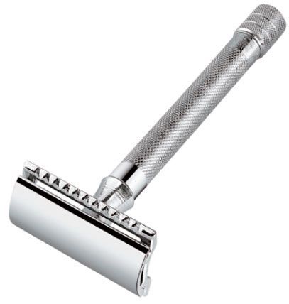 Станок Т- образный для бритья MERKUR-23C хромированный, с удлиненной ручкой, лезвие в комплекте