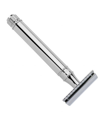 Бритва Edwin Jagger DEL8914BL глянцевый хром удлиненная