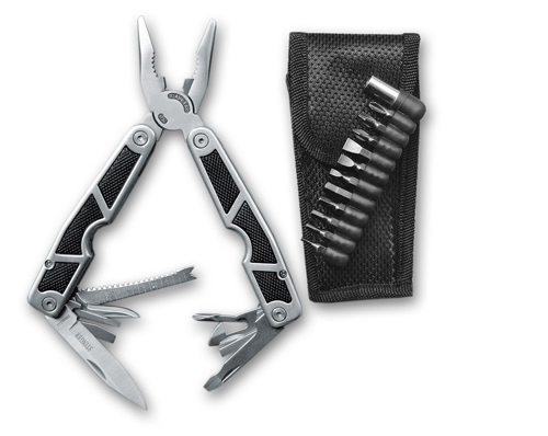 Мультитул с нейлоновым чехлом, набором насадок STINGER MT-3011BK