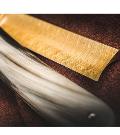 Опасная Бритва BOKER DAMASCUS GOLD HORN 5/8 BK140524DAM