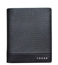 Кошелёк, Cross Nueva FV, кожа наппа, фактурная, чёрный, 9,5 х 1,5 х 12 см
