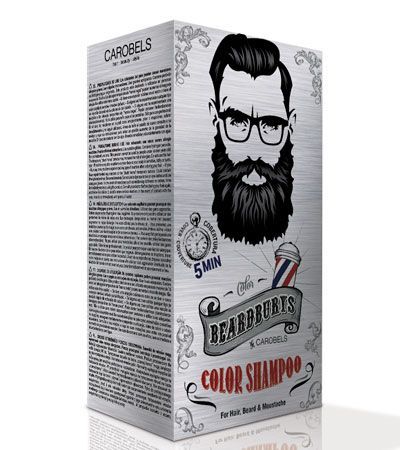 Черный шампунь для окрашивания бороды и волос Beardburys (BLACK) -75мл