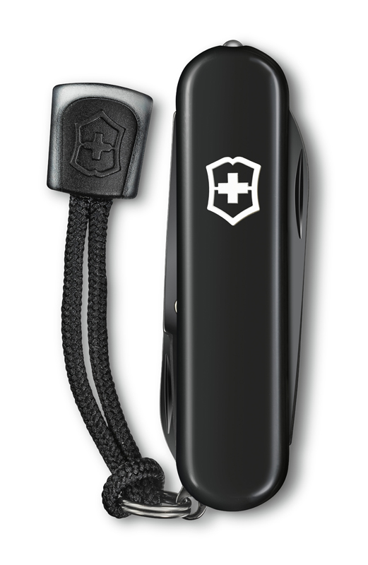 Нож-брелок VICTORINOX Signature Lite Onyx Black, 58 мм, 8 функций, чёрный, в подарочной коробке