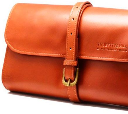 Косметичка мужская Truefitt & Hill Military Roll Up Wet Pack/ Коричневая