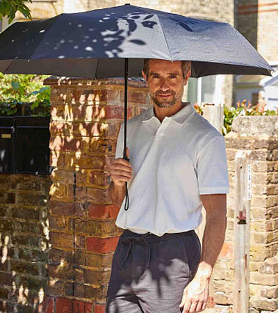 Мужской черный зонт-автомат с огромным куполом Jumbo, Fulton G323-01