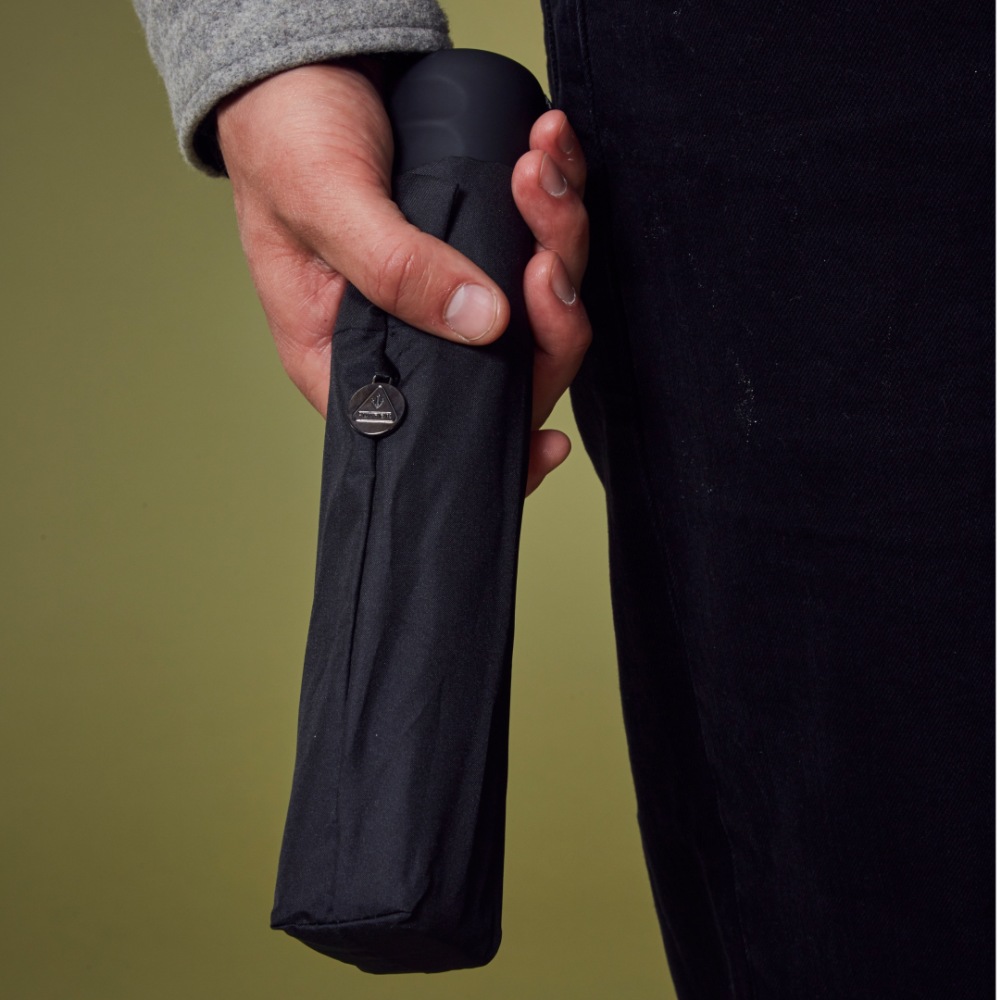 Компактный мужской черный зонт, механика, Stowaway-23, Fulton G560-01