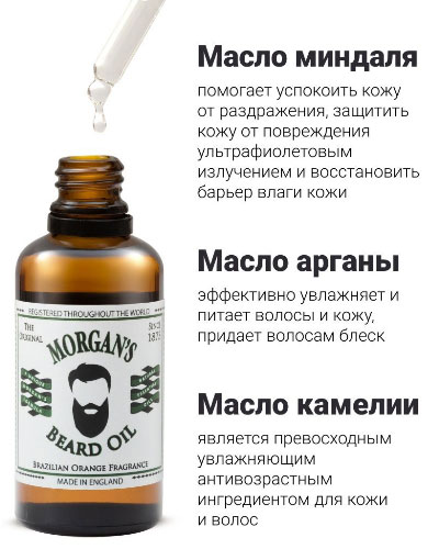Масло для бороды Morgan's Brazilian Orange Oil (Бразильский Апельсин) - 50 мл