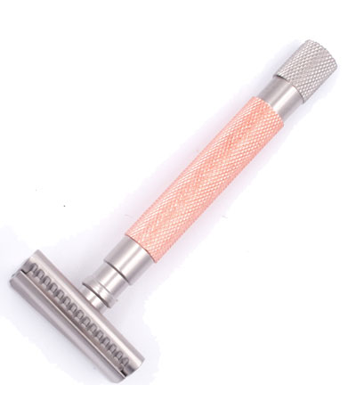 Т-образный станок N 55SL-RG PARKER Т Semi-Slant Satin Rosegold для двусторонних лезвий, розов.золото