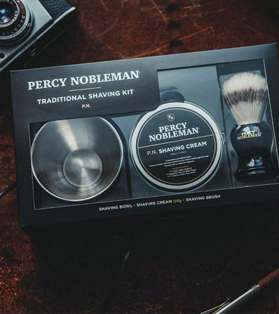 Набор подарочный для традиционного бритья Percy Nobleman (Ворс Кабана)