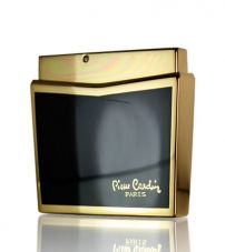 Зажигалка "Pierre Cardin" газовая пьезо, сплав цинка, покрытие позолота + черный лак