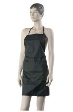 Фартук мастера DEWAL для окрашивания, полиэстер, черный, с боковыми затяжками 76x65 см