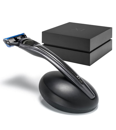 Подарочный набор Bolin Webb X1, бритва X1 карбон, подставка X1 черная