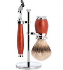 Бритвенный набор MUEHLE PURIST бриар, барсучий ворс высшей категории Silvertip, бритва Fusion