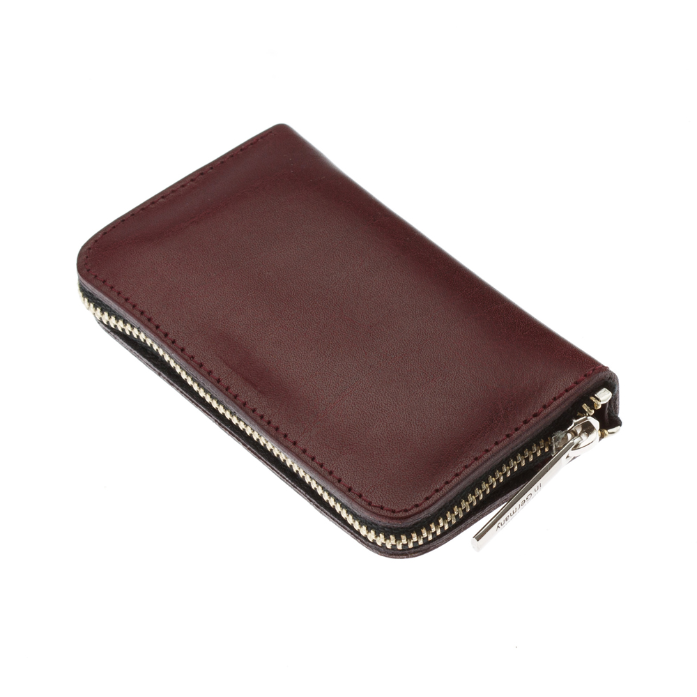 Маникюрный набор YES, 4 пр. Футляр: натуральная кожа, цвет бордово-красный 9145