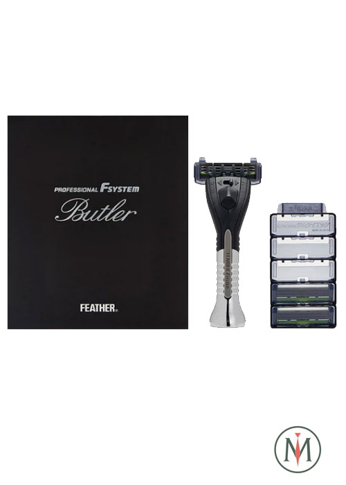 Feather BUTLER бритвенный станок в подарочной упаковке с тройным лезвием