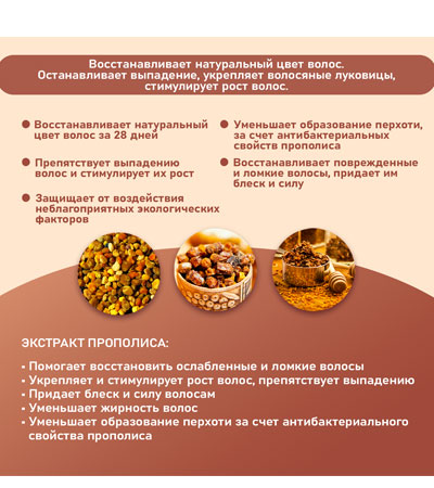 Лосьон восстановитель естественного цвета волос ASEDIN EXPERT Men's Series Прополис -200 мл