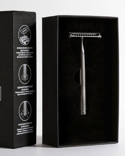 Бритвенный станок Space Gray Т-образный Rebel Barber (Бабочка) ПРЕМИУМ