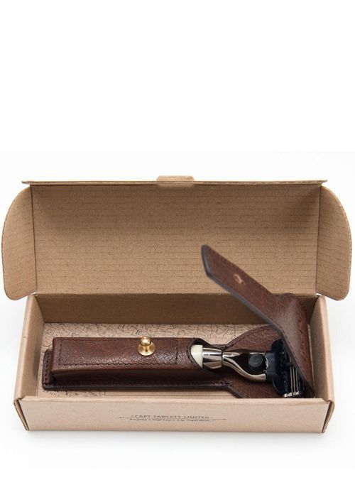 Дорожный бритвенный набор CAPTAIN FAWCETT  Razor & Handcrafted Leather Case
