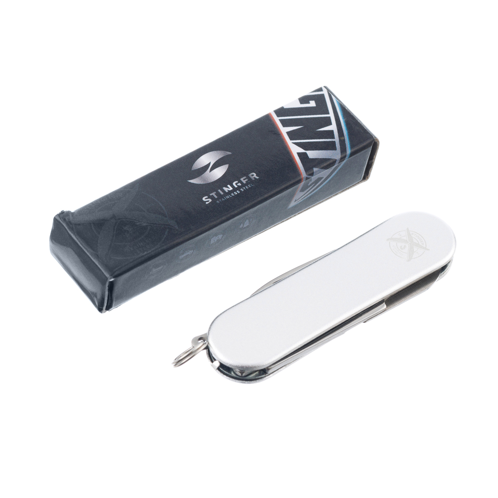 Нож перочинный STINGER FK-K7003LG-SILVER