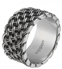 Кольцо из стали с плетёным рисунком (22,3 мм) ZIPPO