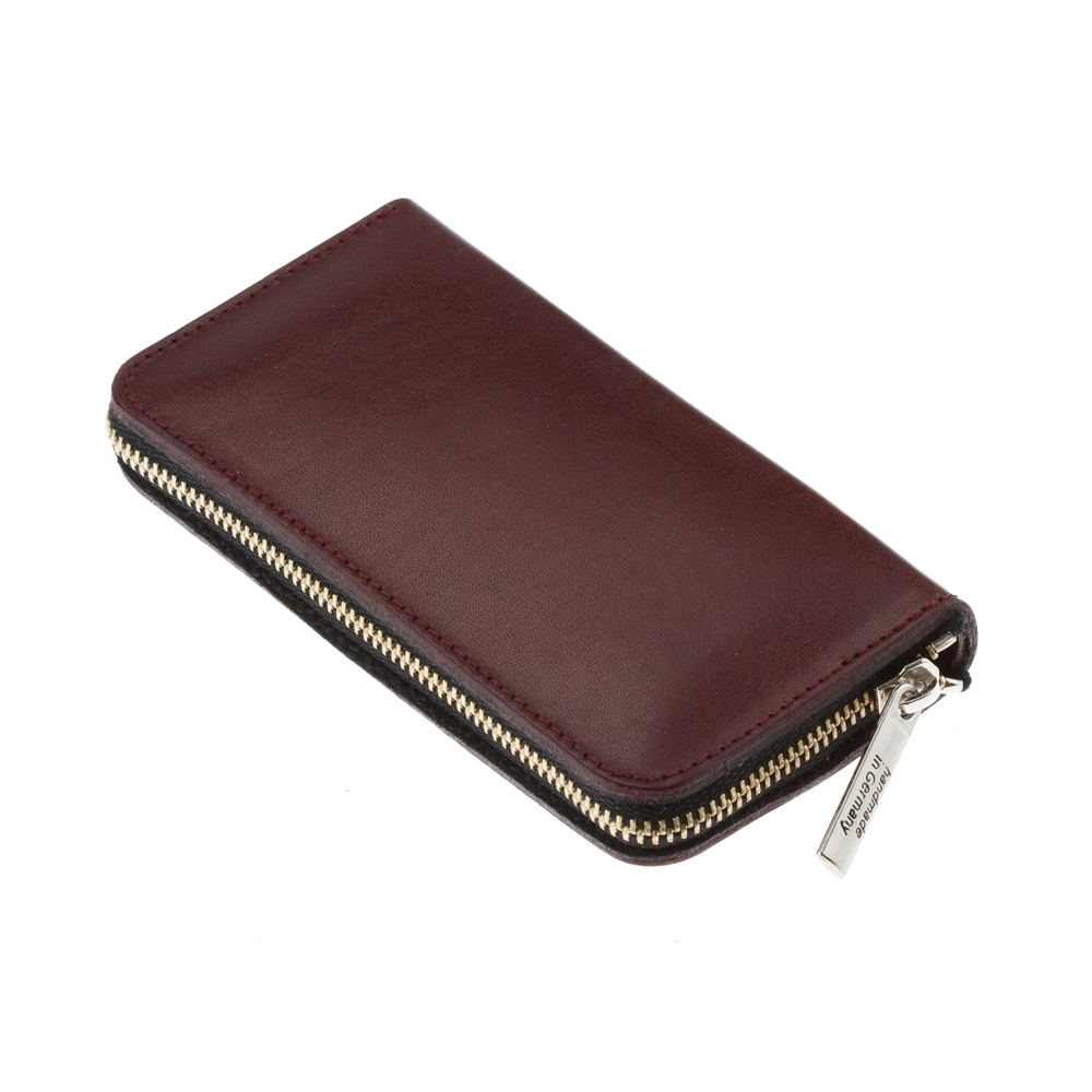 Маникюрный набор YES, 5 пр. Футляр: натуральная кожа, цвет бордово-красный 9146