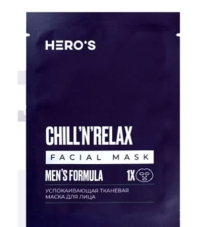 Тканевая пробуждающая детокс - маска Hero'S CHILL,N RELAX Facial Mask - 20 г