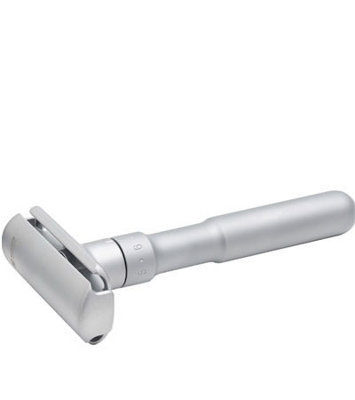 Набор бритвенный MERKUR FUTUR, 3 предмета: станок Т- образный, помазок, подставка, матовое хромированное покрытие, лезвия в комплекте (10шт), в картонной коробке