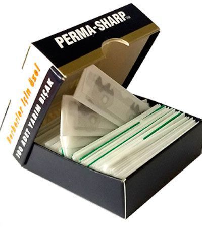 Лезвия для шаветт Perma-Sharp Single Edge Razor Blades -100шт.