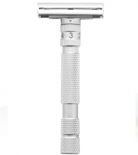 Т-образная бритва Rockwell Model T, brushed chrome