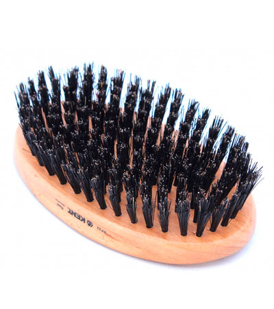 Щётка из бука с натуральной щетиной для бороды и волос Kent PF22
