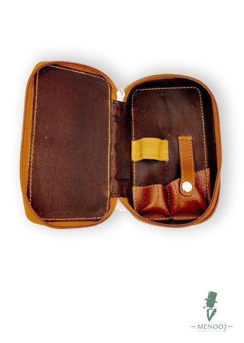 Дорожный кожаный чехол для Т-Бритвы и лезвий Parker