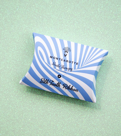 Шелковая лента для зубов "Голубая"