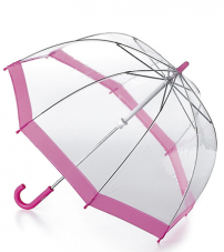 Прозрачный детский зонт с окантовкой розового цвета, механика, Funbrella, Fulton C603-022