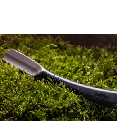 Профессиональная опасная бритва камисори с японской рукояткой со сменными лезвиями Feather Artist Club SS черного цвета