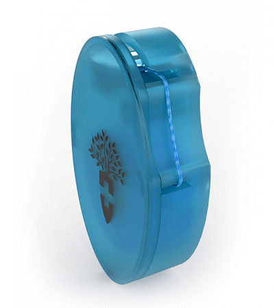 Шелковая лента для зубов "Голубая"