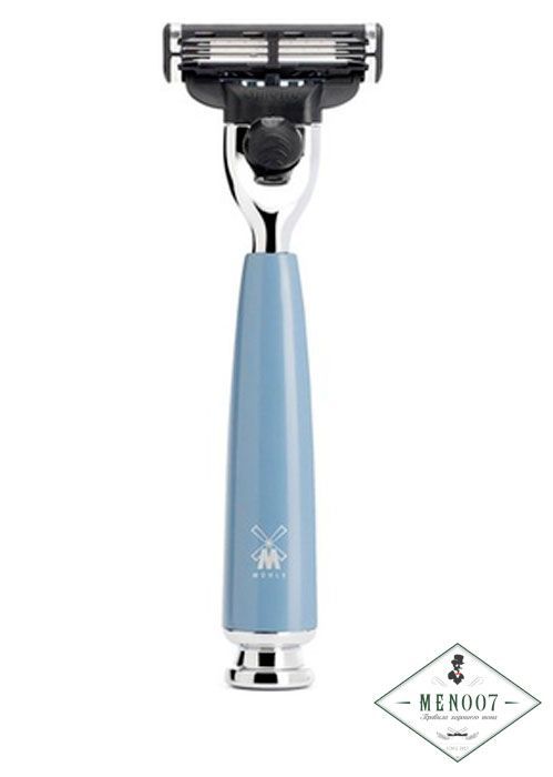 Бритва MUEHLE RYTMO, Mach3, голубая смола