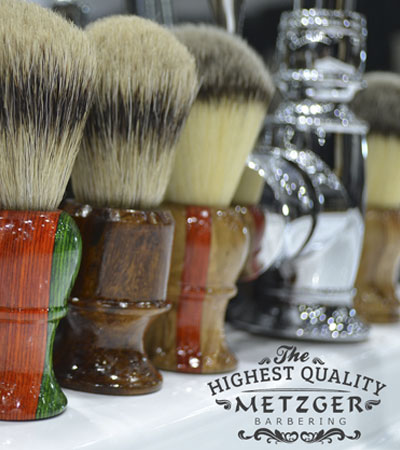 Помазок для бритья Барсучий ворс Metzger Orange wood Sb-11256