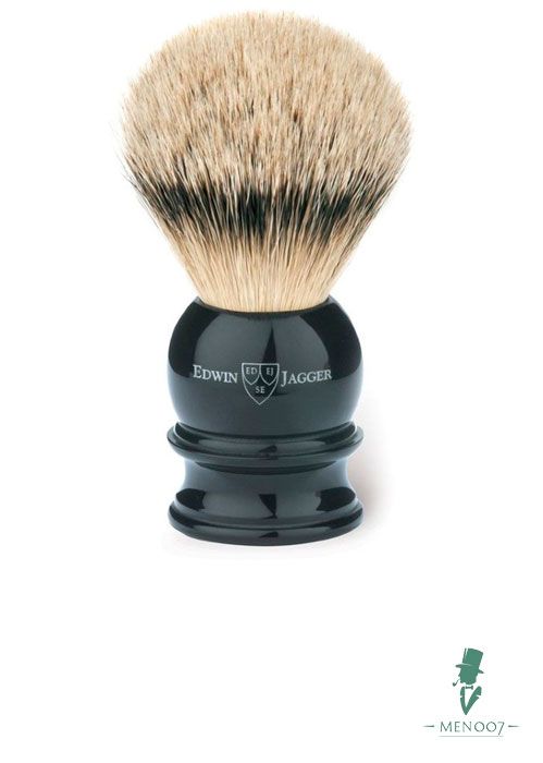 Помазок с подставкой Edwin Jagger Silvertip черная смол
