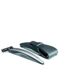 Подарочный набор Bolin Webb R1, бритва R1 серебристая, дорожный чехол