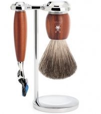 Бритвенный набор MUEHLE VIVO, слива, натуральный барсучий ворс, бритва Fusion