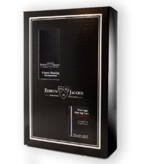 Подарочный набор Edwin Jagger черная бритва и крем для бритья сандал