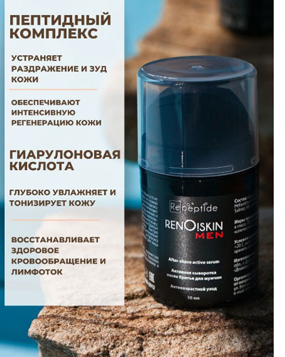 Сыворотка после бритья для мужчин Repeptide Refolin - 50 мл