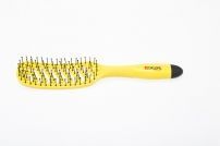 Щетка массажная DEWAL "BANANA " прямоугольная, продувная, узкая , пластиковый штифт, 8 рядов